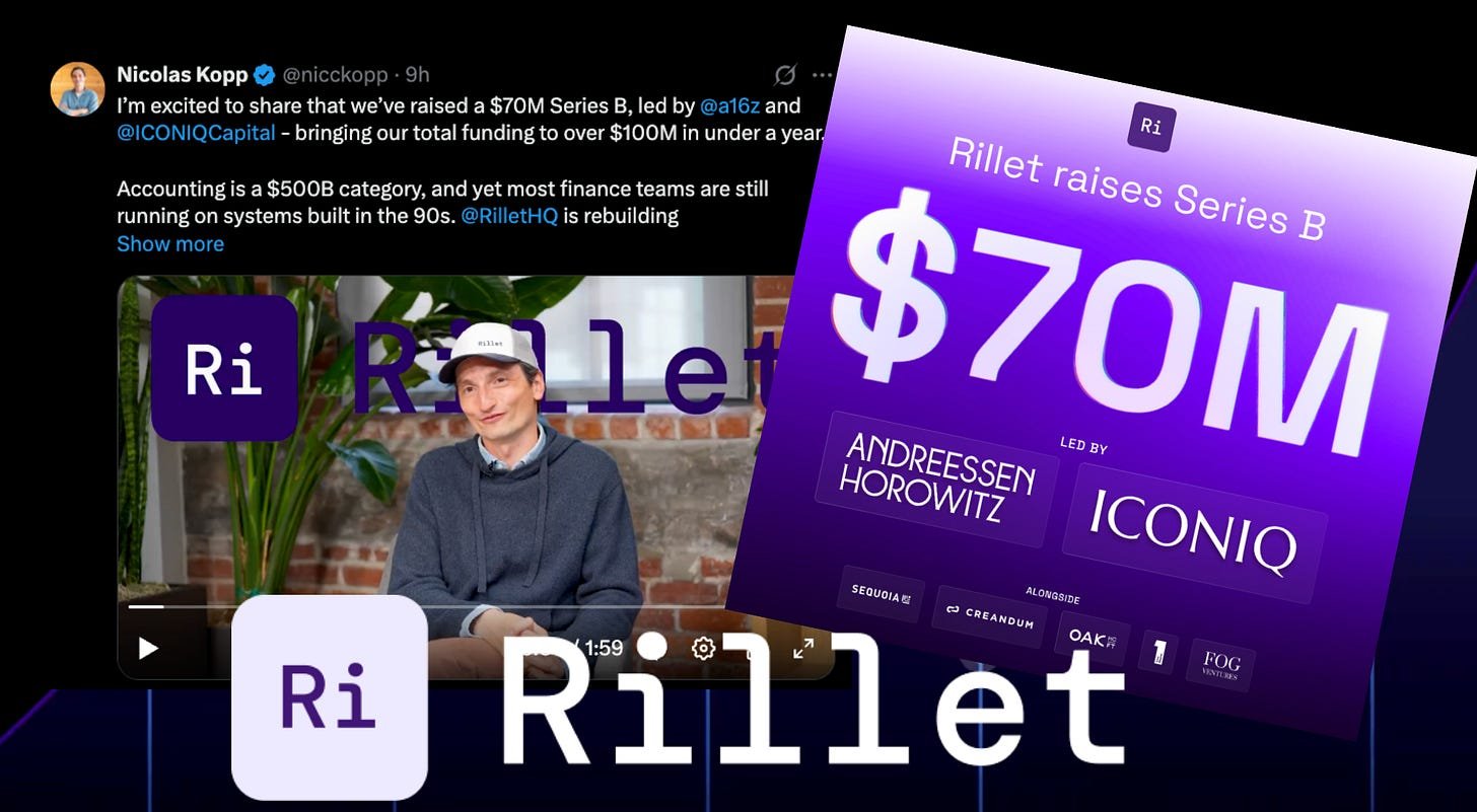 Rillet announces $70 million Series B funding round with support from Andreessen Horowitz and ICONIQ Capital
